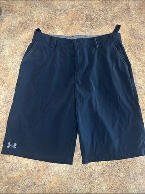 Under Armour Black Athletic Tech Shorts with Logo